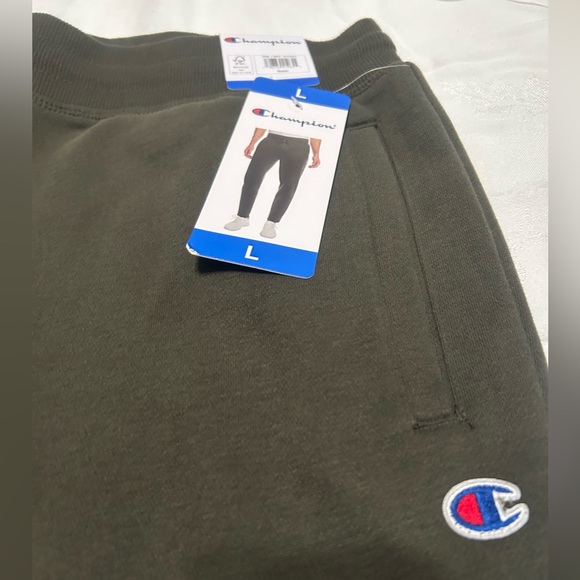 Champions mens fleece lined straight leg sweatpants green size L NWT - Picture 2 of 5